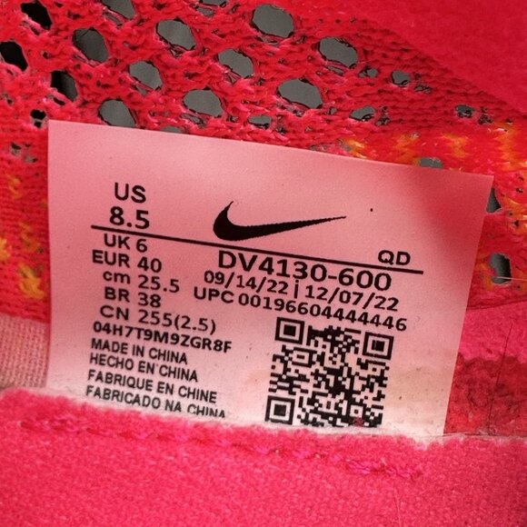 Womens Size 8.5 Nike ZoomX Vaporfly 3 Shoes Hyper Pink Laser Orange Running - Picture 8 of 8